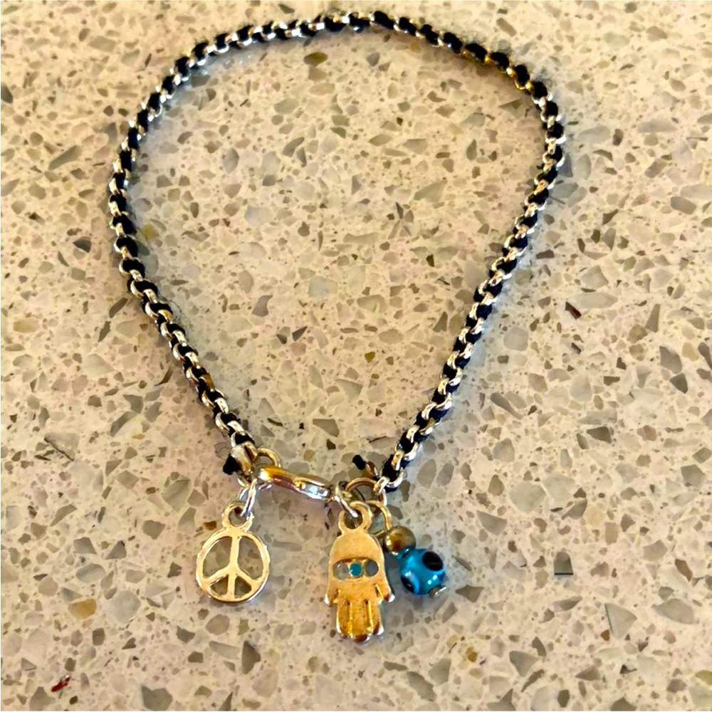 Bohemian bracelet with silver charms - Picture 2 of 5
